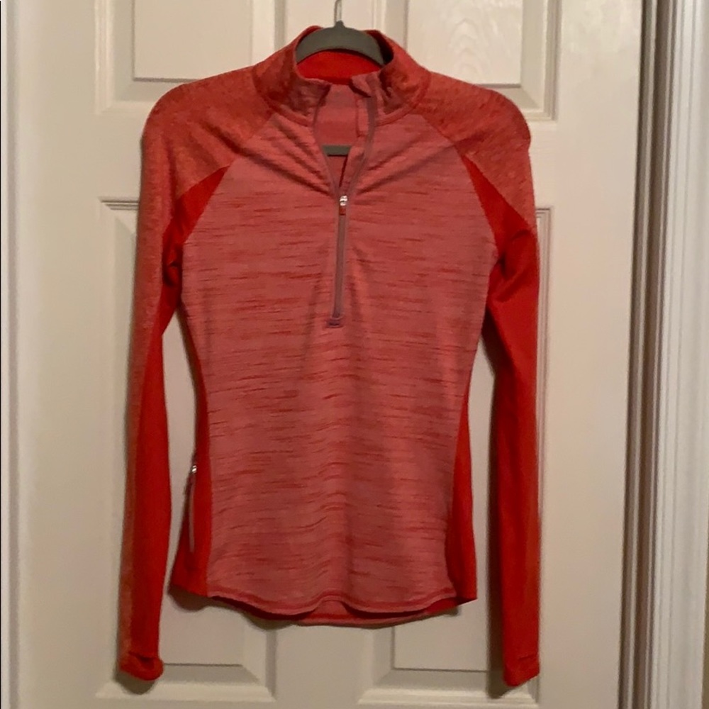 Athleta XS space dye orange 1/4 zip - Picture 1 of 4
